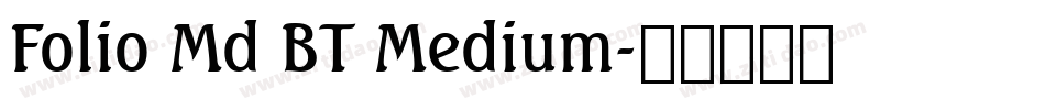 Folio Md BT Medium字体转换